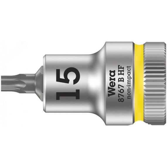 Головка торцевая 8767 B HF TORX Zyklop со вставкой DR 3/8 с функцией фиксации крепежа TX 15 x 35 мм WERA WE-003060