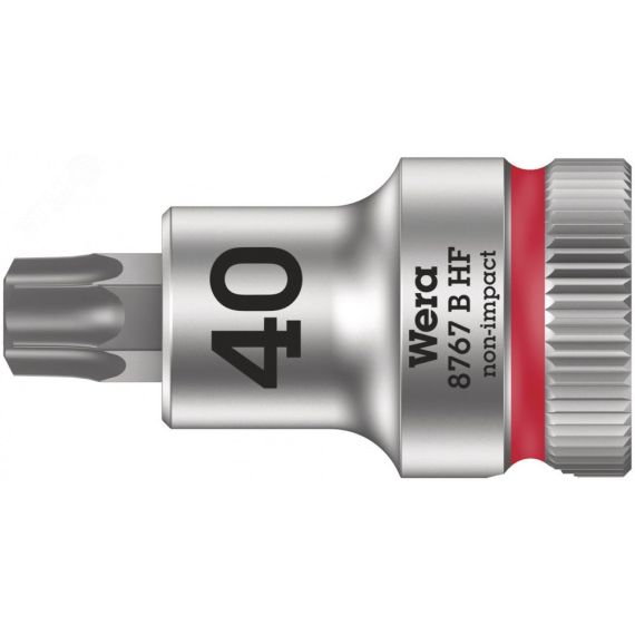 Головка торцевая 8767 B HF TORX Zyklop со вставкой DR 3/8 с функцией фиксации крепежа TX 40 x 35 мм WERA WE-003068