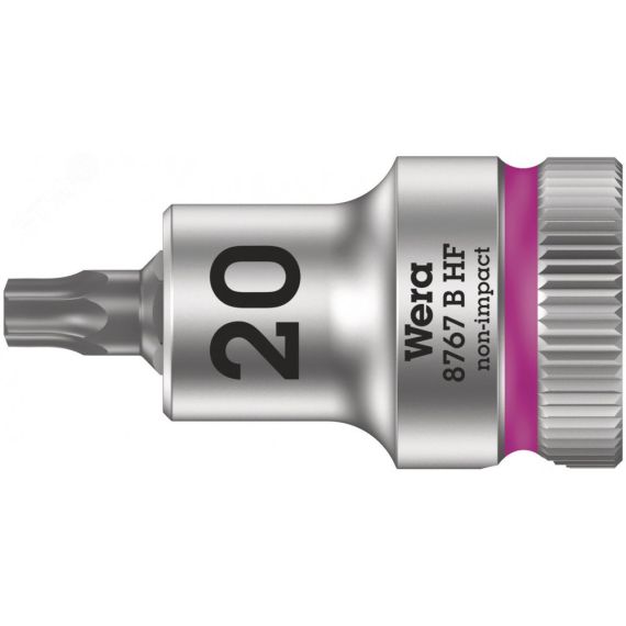 Головка торцевая 8767 B HF TORX Zyklop со вставкой DR 3/8 с функцией фиксации крепежа TX 20 x 35 мм WERA WE-003061