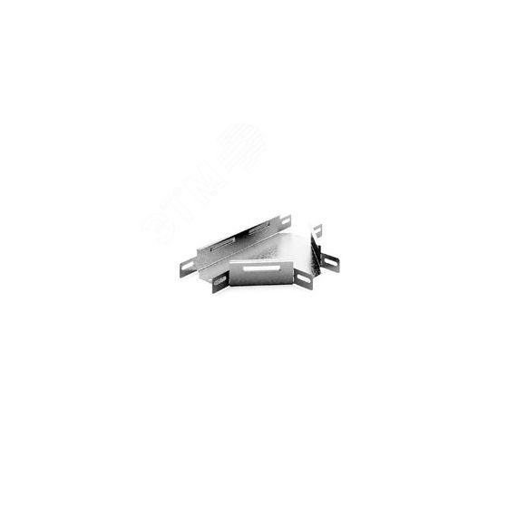 Угловой соединитель Т-образный к лотку 100х100, толщ. 1,0 мм, Сендзимир цинк OSTEC 032311