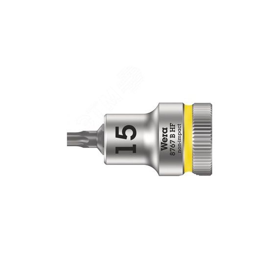 Головка торцевая 8767 B HF TORX Zyklop со вставкой DR 3/8 с функцией фиксации крепежа TX 15 x 35 мм WERA WE-003060