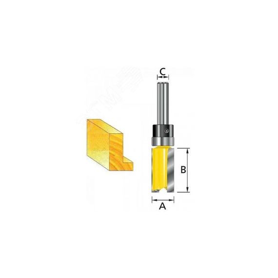 Фреза кромочная прямая 16х19х8х32х2Т, хвост. подшипник Makita D-10540