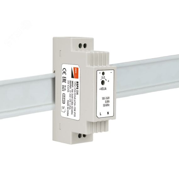 Блок питания для светодиодной ленты 24В 15Вт IP20 на DIN-рейку Jazzway JazzWay 5046191