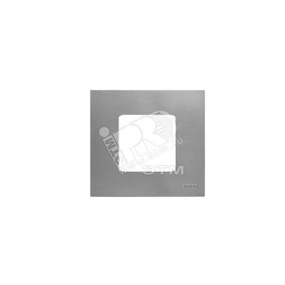 Рамка-декор на 1 пост для 2700610-03., S27Pl, нержавеющая сталь Simon 2700617-042