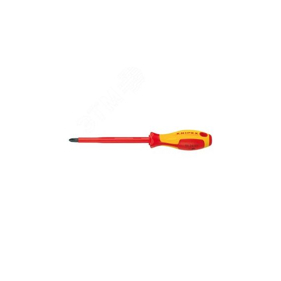 Отвёртка VDE Phillips PH1 x 80 мм, длина 187 мм, диэлектрическая Knipex kn-982401