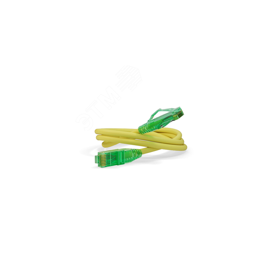 Патч-корд U/UTP. Cat.6a (100% Fluke Component Tested). 10G. LSZH. 3 м. желтый Hyperline PC-LPM-UTP-RJ45-RJ45-C6a-3M-LSZH-YL