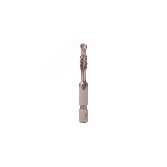 Метчик М 6,0х1,0 (Для шуруповерта, 3 в 1) HSS-G 6h 60мм a=1/4'' Ruko 270017