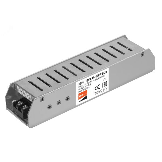 Драйвер LED 100Вт 12В IP20 JazzWay 1002167A