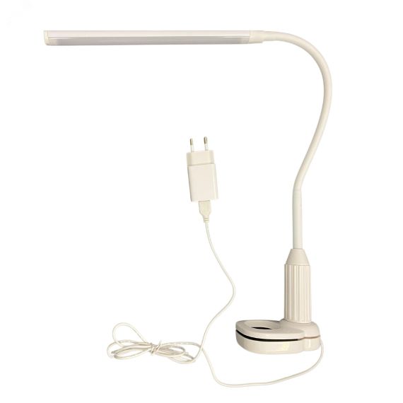 СветильникTLD-572 White/LED/500Лм/4500K/Diммer настольный светодиодный на струбцине, 7W. Сенсорный выключатель. Диммер. белый Светильник настольный св Uniel UL-00008663