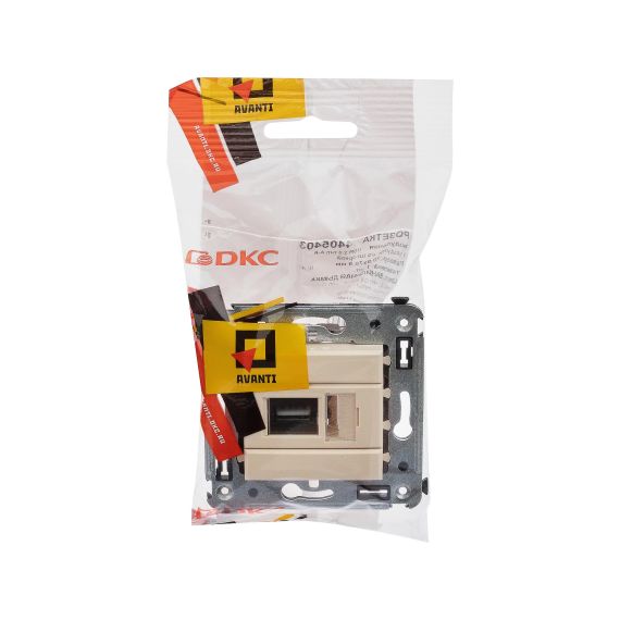 USB 2.0 розетка одинарная в стену, тип А-А, "Avanti", "Ванильная дымка" USB 2.0 розетка одинарная в стену, тип А-А, "Avanti", "Ванильная дымка"