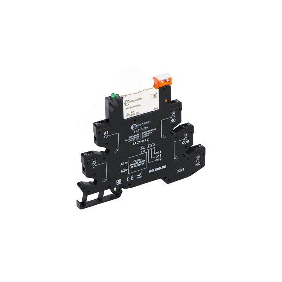 Интерфейсный модуль реле, 1 перекидной контакт 6А 230В AC/DC подавление утечки тока, винтовые зажимы Релеон RM151323000
