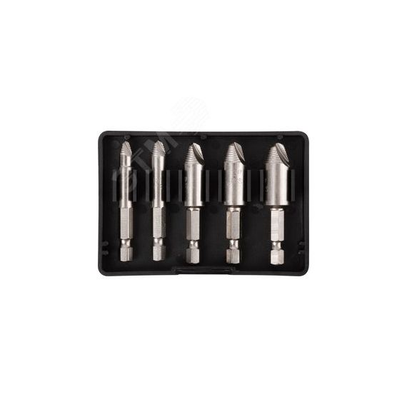 Экстракторы для болтов и шпилек усиленные, HSS сталь, Профи 5 шт FIT 36437