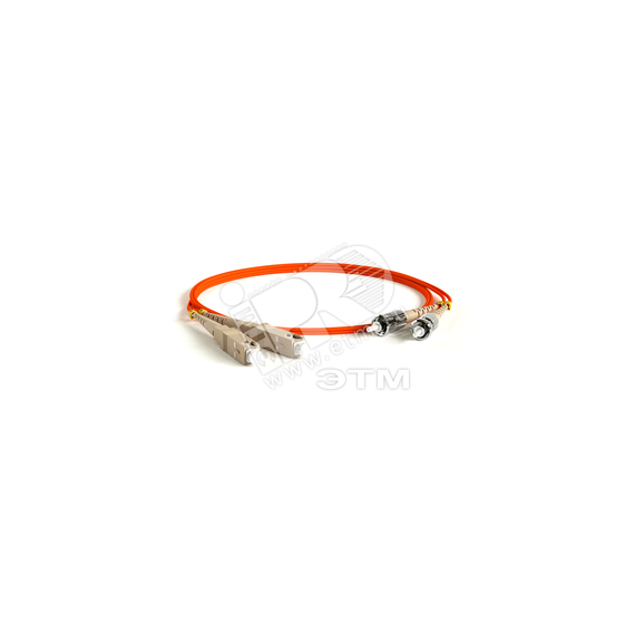Патч-корд волоконно-оптический (шнур) мм 50/125 ST-SC 2мм duplex LSZH (10м) Hyperline 239448