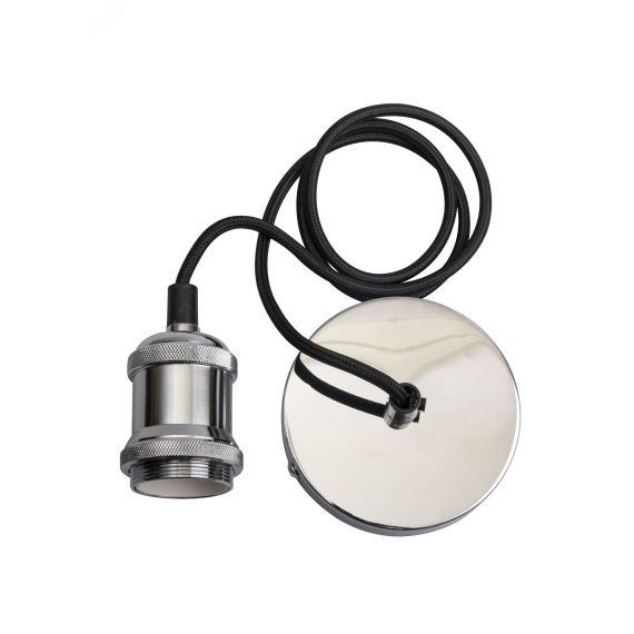 Патрон декоративный RETRO, провод 1м Е27 хром Jazzway JazzWay 5015951
