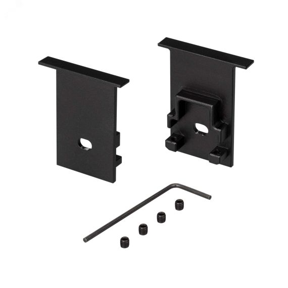 Заглушка SL-COMFORT-2542-F BLACK c отверстием (ARL, Металл) Arlight 031783