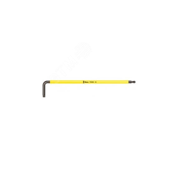 Ключ Г-образный 967 SPKXL TORX Multicolour удлиненный с шаром TX 15 x 123 мм WERA WE-024484