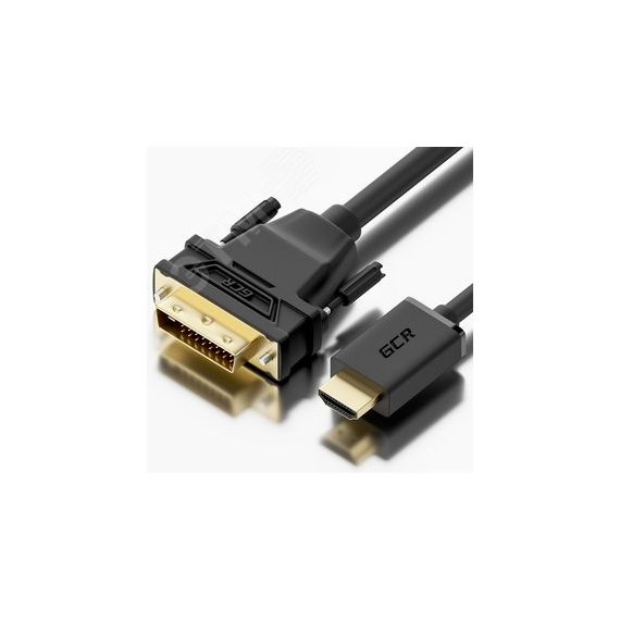 Кабель HDMI 19М на DVI 25М, 7.5 м., черный, позолоченные контакты Greenconnect GCR-HD2DVI1-7.5m