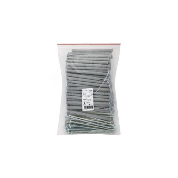 Дюбель-гвоздь 8х120 потайной бортик, нейлон (100шт) ХВАТ 24520-0