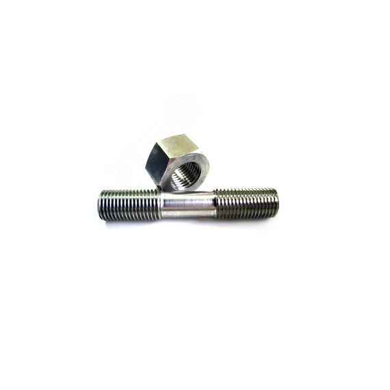 Шпилька М12-6gх75.12Х18Н10Т ГОСТ 22042-76 с 2мя   гайками ГОСТ ISO 4032-М12-12Х18Н10Т РАСВЕТ УТ-00232104
