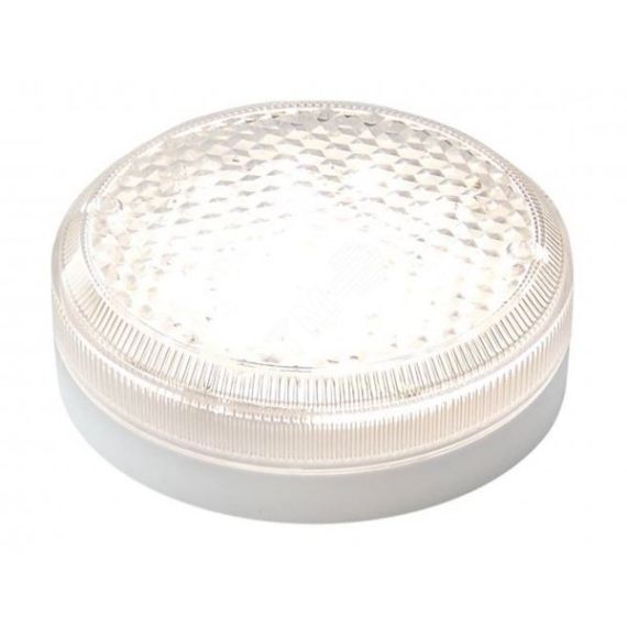 Светильник светодиодный ЛУЧ-220-С 63ДФА1 ДРАЙВ фото и акустический датчики дежурный режим 6вт 850Лм 4000К IP54 ЭиА ЛУЧ-220-С 63ДФА1 Драйв