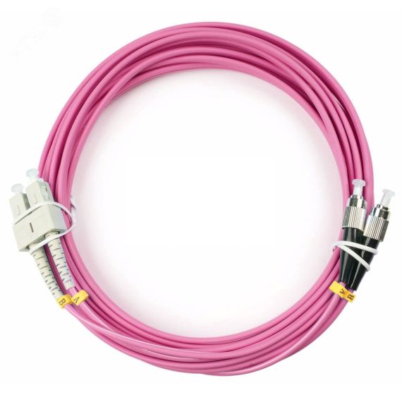 Шнур оптический duplex 10м SC-FC 50/125 мм OM4 LSZH Cabeus FOP-50-OM4-SC-FC-10m