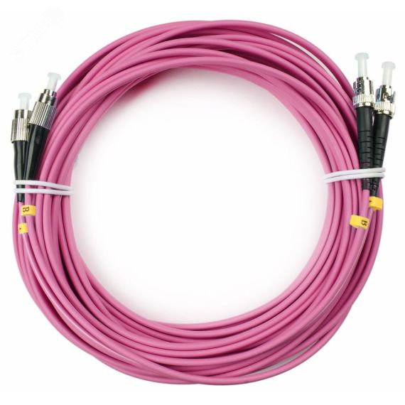 Шнур оптический duplex 10м FC-ST 50/125 мм OM4 LSZH Cabeus FOP-50-OM4-FC-ST-10m