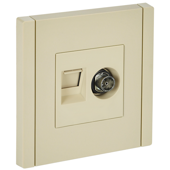 FORTE&PIANO Розетка двойная TV+RJ45 кат.5E FP436 ваниль IEK FORTE&PIANO Розетка двойная TV+RJ45 кат.5E FP436 ваниль IEK