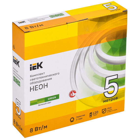 Комплект светодиодной подсветки "Неон" (лента LED 5м LSR5-2835G120-8-IP65-220В + драйвер) IEK Комплект светодиодной подсветки "Неон" (лента LED 5м LSR5-2835G120-8-IP65-220В + драйвер) IEK