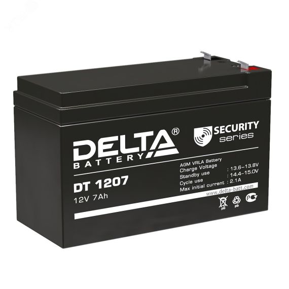 Аккумулятор DT 12В 7Ач Delta DT 1207