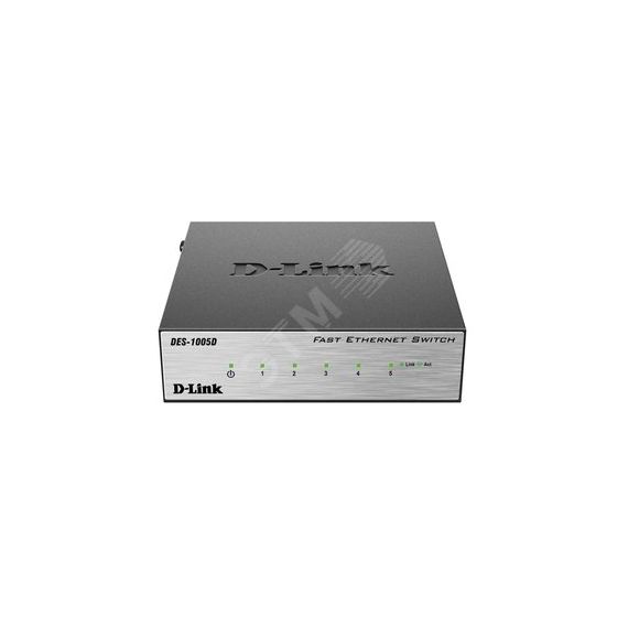 Коммутатор неуправляемый 5 портов 10/100 Мб/с D-Link DES-1005D/O2B