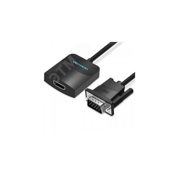 Конвертер мультимедиа VGA + аудио на HDMI, 0.15 м., черный Vention ACNBB