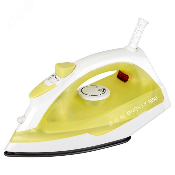 Утюг EN-327 на 1600 Вт, подошва - тефлоновая, цвет желтый Energy ВиК 270052
