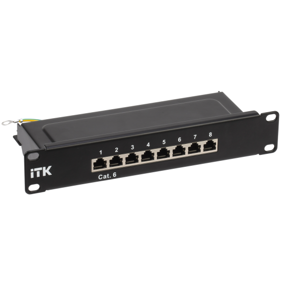 ITK 1U патч-панель кат.6 STP 8 портов 10" (Dual IDC)