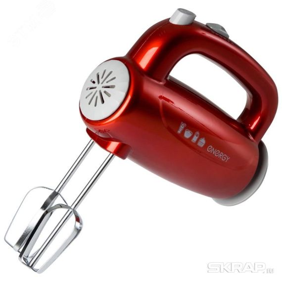 Миксер EN-295R на 300 Вт, 5 скоростей, цвет красный Energy ВиК 152486