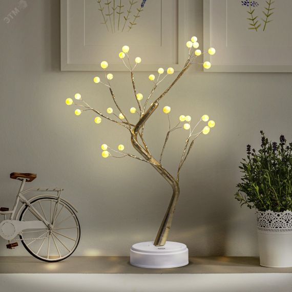 Декоративный светильник Жемчужное дерево h 45 см, теплый свет, 36 LED, 3*АА, IP20 ЕGNID - 36W ЭРА Б0051949