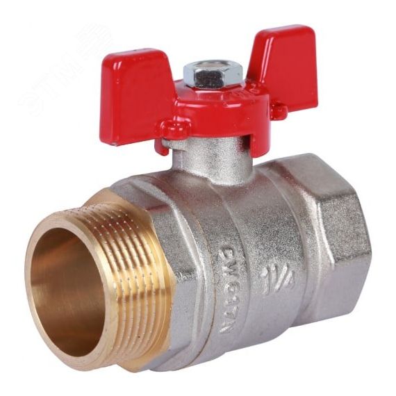 Кран шаровой 1 1/4 ВН/НР, ручка бабочка Rommer RBV-0004-0210232