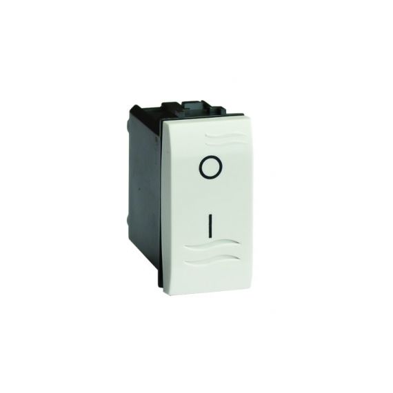 Двухполюсный выключатель с подсветкой, черный, 1мод.