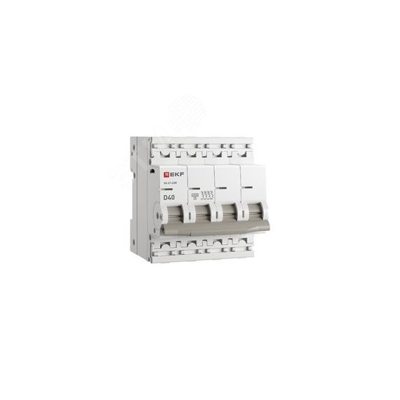 Автоматический выключатель 4P 40А (D) 4,5kA ВА 47-63N EKF PROxima EKF M634440D