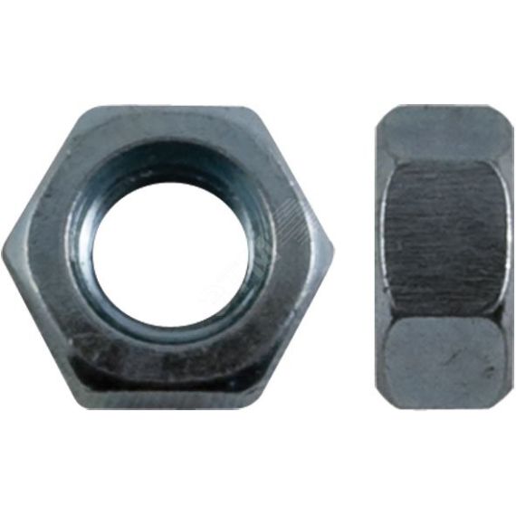 Гайка DIN934 М10 шестигранная оцинкованная (250 шт) ХВАТ 28410-4