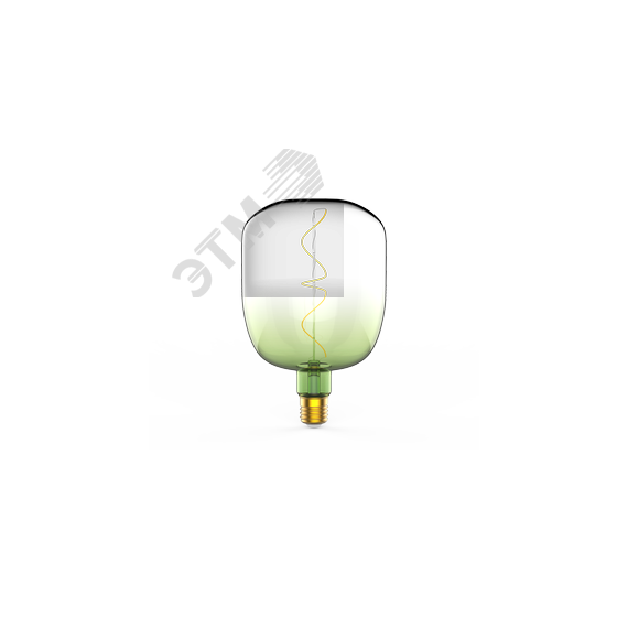 Лампа светодиодная филаментная LED 5 Вт 200 лм 1800К AC185-265В E27 V140 теплая зеленая колба Black Filament Gauss Gauss 1009802105
