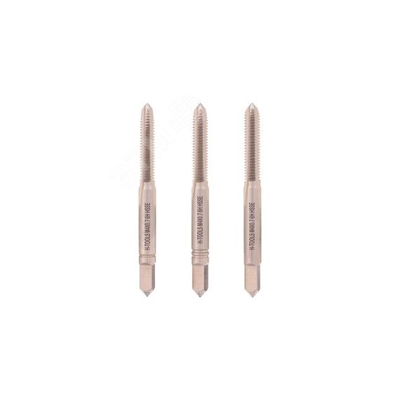 Метчик М 4,0х0,7 (Комплект 3шт) DIN352 HSSE 6h 45мм a=3,4 H-Tools 235801-A2-0040