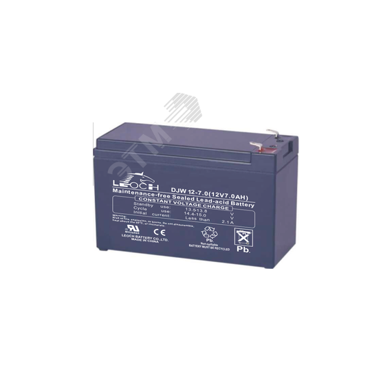 Аккумулятор DJW 12В 7,0Ач Leoch Battery DJW12-7.0