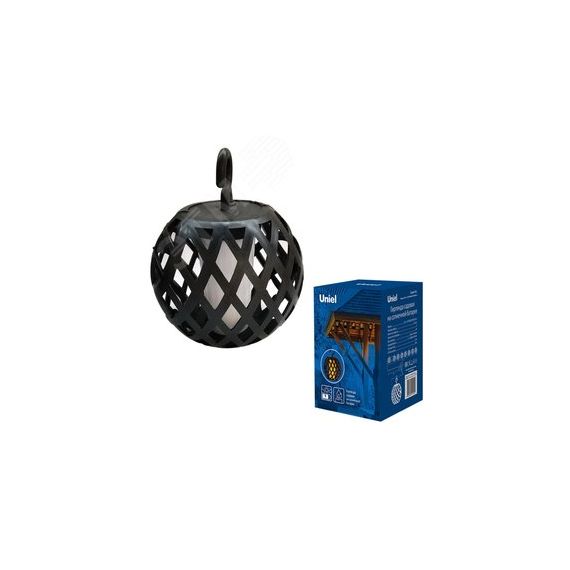 Гирлянда садовая на солнечной батарее USL-S-120/PM2000 FIRE BALLS Огненные шары 80 светодиодов Эффект пламени 1*АА Ni-Mh аккумулятор в/к IP44 Uniel UL-00007866
