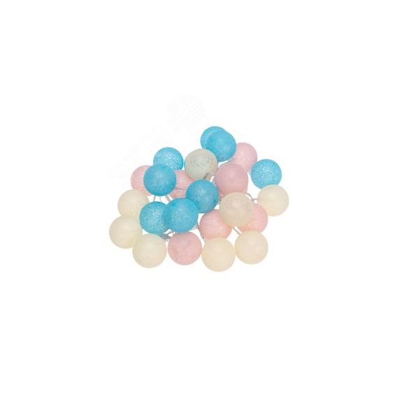 Тайские фонарики Перламутр 5м 25LED прозрачный ПВХ цвет свечения теплый белый питание USB Neon-Night 304-010