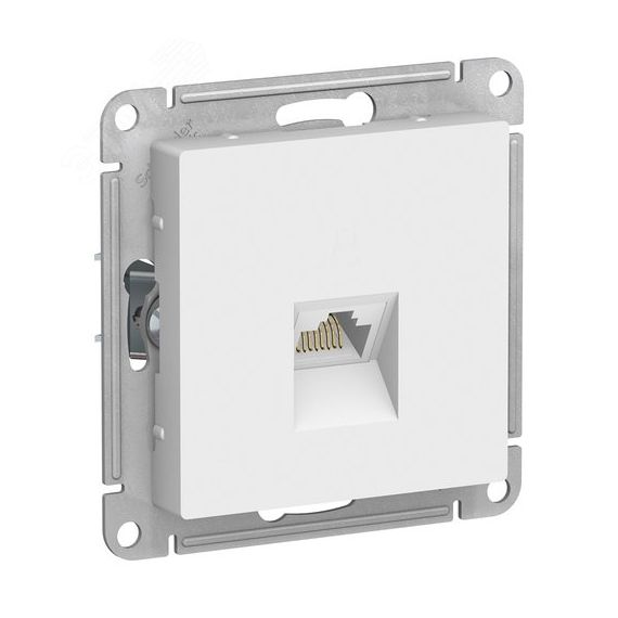 ATLASDESIGN РОЗЕТКА компьютерная RJ45, кат. 6A, механизм, БЕЛЫЙ SE (Systeme) ATN000186