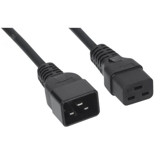 Кабель питания IEC 320 C19 - IEC 320 C20 (3x1.5), 16A, прямая вилка, 5м Cabeus PC-IEC19-IEC20-5M