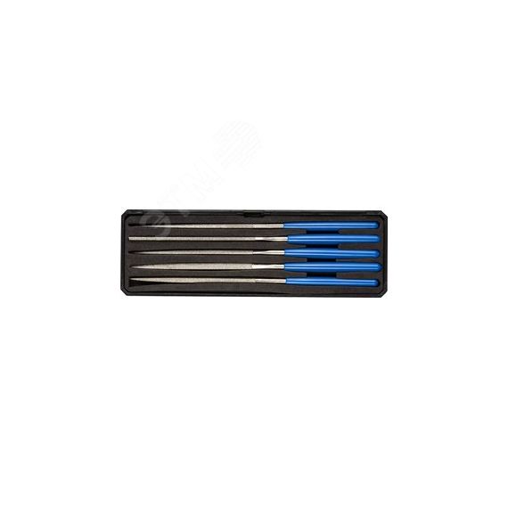 Набор ''ЭКСПЕРТ'' Надфили с алмазным напылением в пластиковом боксе, P 140, 160х80мм, 5 предметов ЗУБР 33388-160-H5