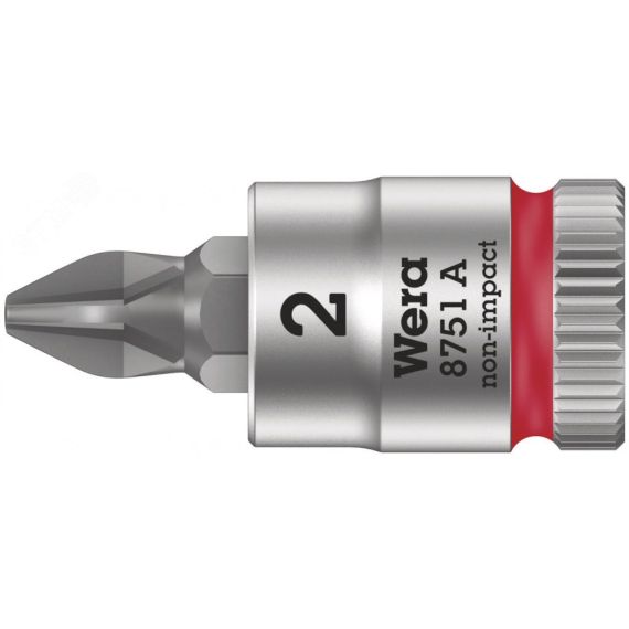 Головка торцевая 8751 A PH Zyklop со вставкой Phillips DR 1/4 PH 2 x 28 мм WERA WE-003351