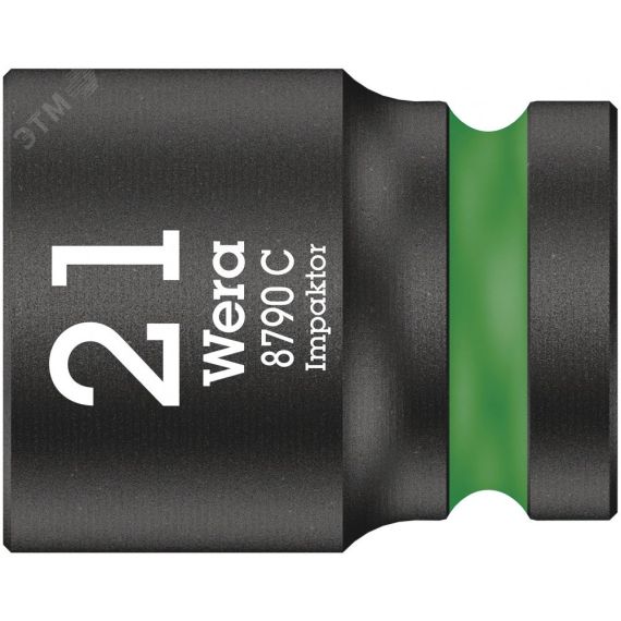 Головка торцевая ударная шестигранная 8790 C Impakto DR 1/2 21 x 38 мм WERA WE-004578
