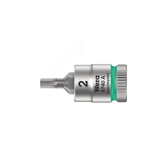 Головка торцевая 8740 A Hex-Plus Zyklop со вставкой под внутренний шестигранник DR 1/4 2 x 28 мм WERA WE-003330
